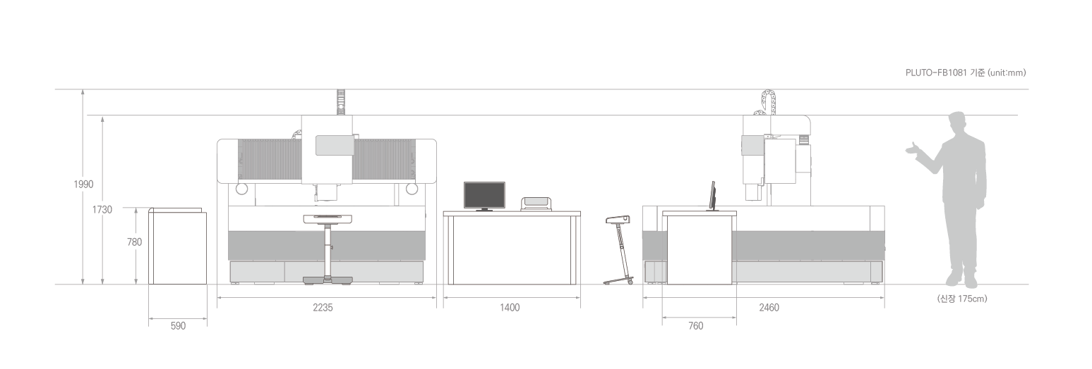 影像测量仪PLUTO-PB尺寸